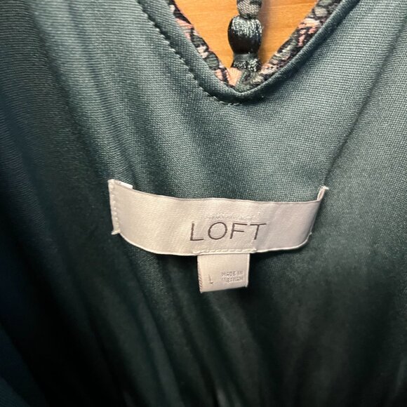 LOFT Green and Pink Paisley Dress - L - Picture 6 of 6